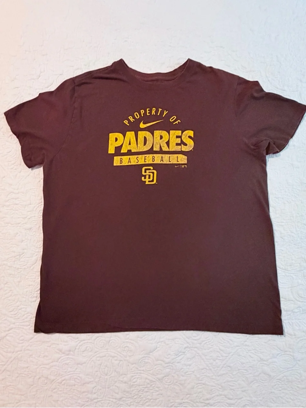 Nike | Property Of San Diego Padres Baseball | Brown T Shirt | Size Large
